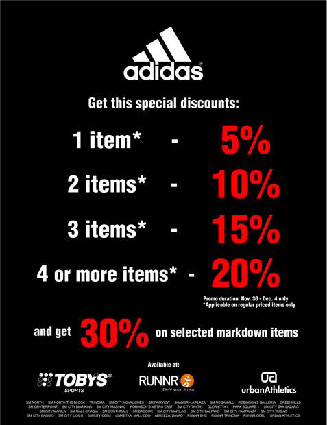 Adidas Bundle Discounts - Philippine 